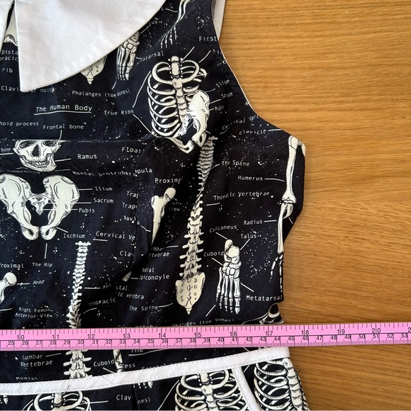 Skeleton Print Dress RARE Halloween, Glow-in-the-Dark! Folter / ModCloth size 1X - Picture 8 of 11